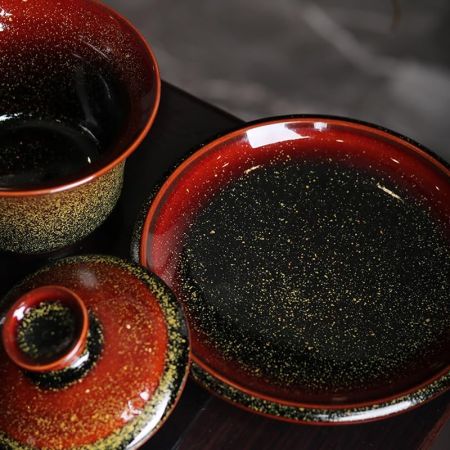 Azure Ru Kiln Gaiwan Porcelain Bowl Tea Bowl Tea Tureen Tea Brewing Cover Bowl Chinese Tea Set Gift