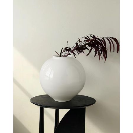 Kokrose Terracotta Table Vase, White Large Pottery Vase, Rustic Vase for Home Decor, Ceramic Vases for Centerpieces, Floor Vase for Pampas Grass