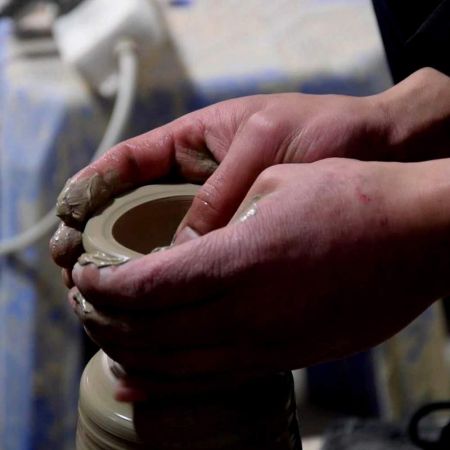 Handmade Pottery Coffee/Tea Mug Polish - 10 Ounce Rustic Stoneware Ceramic Cup Clay Art (Black/Green)