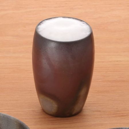Bizen Ware Yasuhiro Ishida Kiln Change Free Cup (1 Piece), Dark Brown