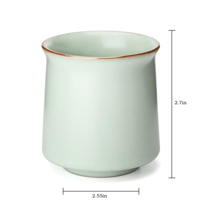 Ceramic Tea Cup Set of 2 Japanese Style Tea Cups Yerba Mate Cup No Handle Chinese KungFu Tea cups (Style 1#)