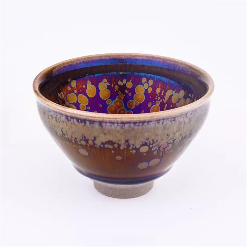 Jianzhan Tenmoku Unique Teacup Chinese Kungfu Tea Cup Porcelain Master Tea Bowl Handmade Teaware Natural Kiln Fired Ceramic Mug