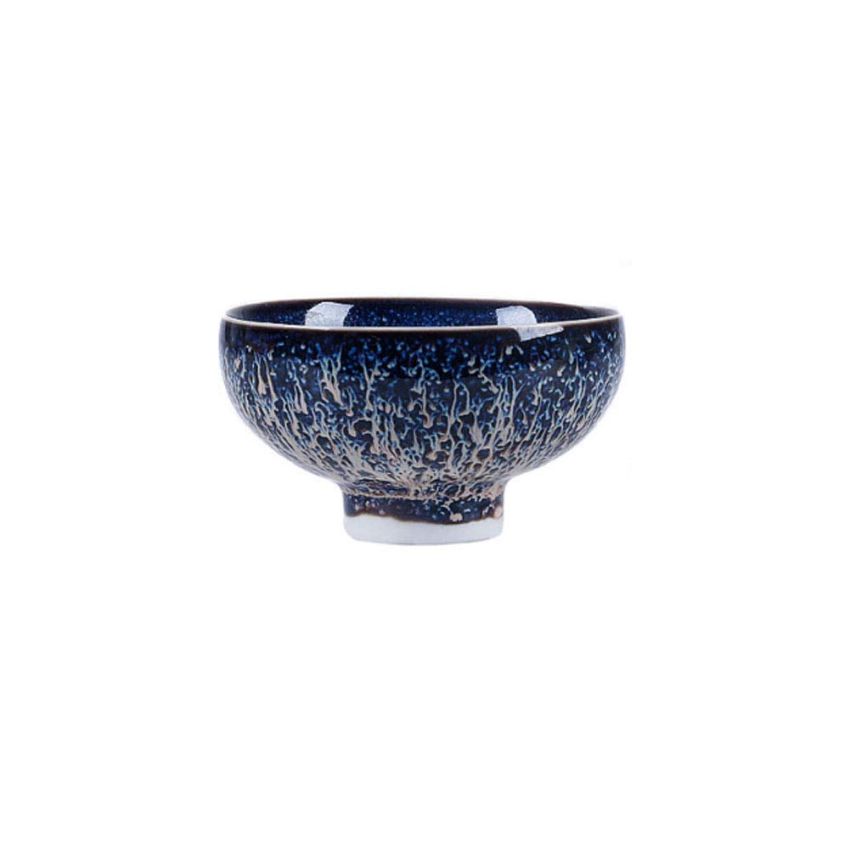 One Featured JianZhan Raw Ore Tenmoku Colorful Wide Mouth Tea Cups Handmade Ceramic kung fu Tea Cup - NO.55