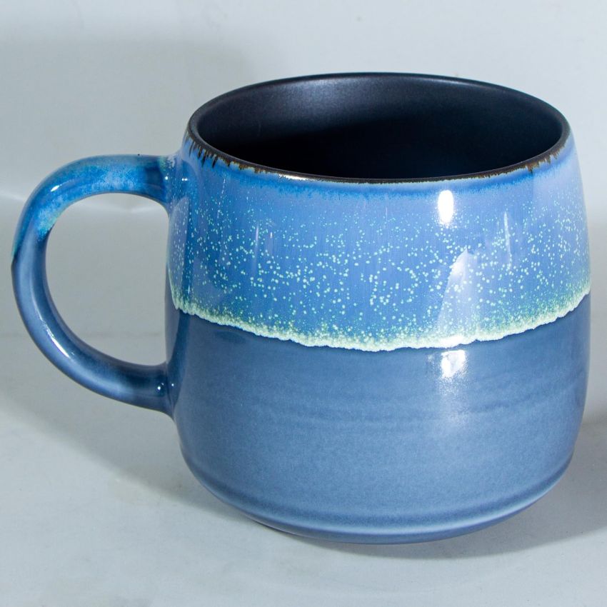 Large Ceramic Coffee Mugs, 20 Oz Oversized Pottery Coffee Mugs Handmade,Big Stoneware Tea Cups for Office and Home(Grey)