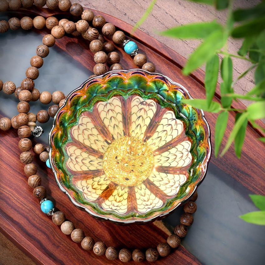 Tenmokus tea cup Master Teacup 5 oz Ceramic Handmade TeaCup inlay Teacup Coloured dragon scales，Chinese auspicious dragon，3D Chinese Kungfu Tea Cup