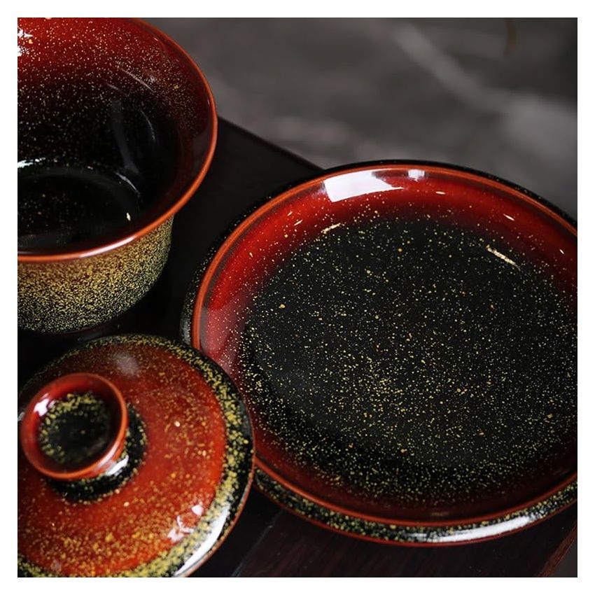 Azure Ru Kiln Gaiwan Porcelain Bowl Tea Bowl Tea Tureen Tea Brewing Cover Bowl Chinese Tea Set Gift