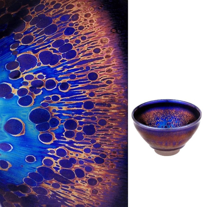 Jianzhan Tenmoku Unique Teacup Chinese Kungfu Tea Cup Porcelain Master Tea Bowl Handmade Teaware Natural Kiln Fired Ceramic Mug