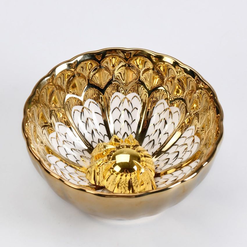 Tenmokus tea cup Master Teacup 5 oz Ceramic Handmade TeaCup inlay Teacup Golden Dragon Scales，Dragon Claws Dragon Beads，3D Chinese Kungfu Tea Cup