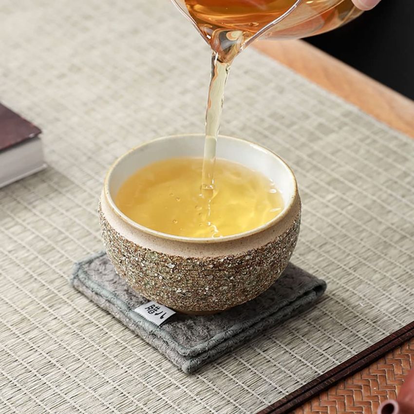 JianZhan Tenmoku Ceramic Handmade TeaCup Porcelain Teacup Kungfu Tea Cup Tenmoku Teacup Master Teacup Ceremonial Matcha Tea Mug,Sandstone Rohan Cup