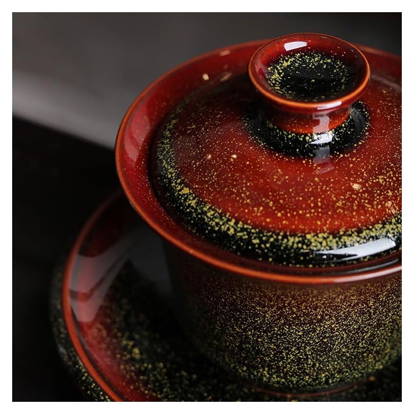 Azure Ru Kiln Gaiwan Porcelain Bowl Tea Bowl Tea Tureen Tea Brewing Cover Bowl Chinese Tea Set Gift