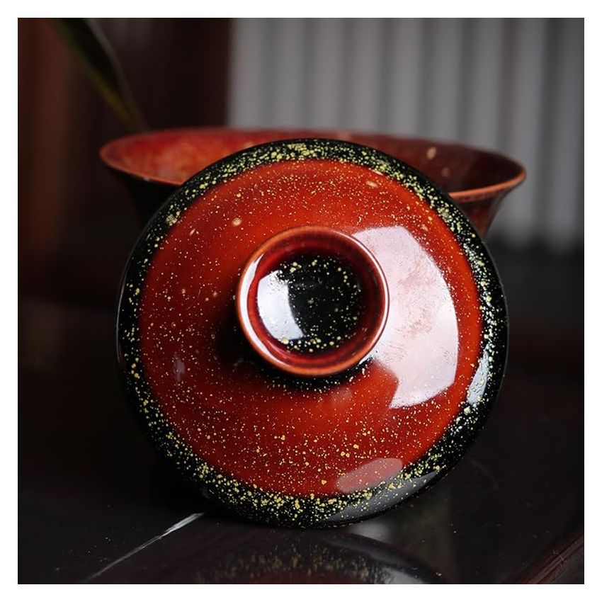Azure Ru Kiln Gaiwan Porcelain Bowl Tea Bowl Tea Tureen Tea Brewing Cover Bowl Chinese Tea Set Gift