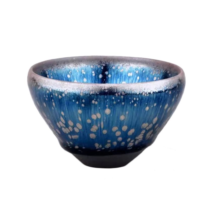 Jianzhan Tenmoku Handmade Ceramic Teaware Ancient Kiln Fired Ceramic Mug Chinese Kungfu Tea Cup Unique Porcelain Master Tea Bowl
