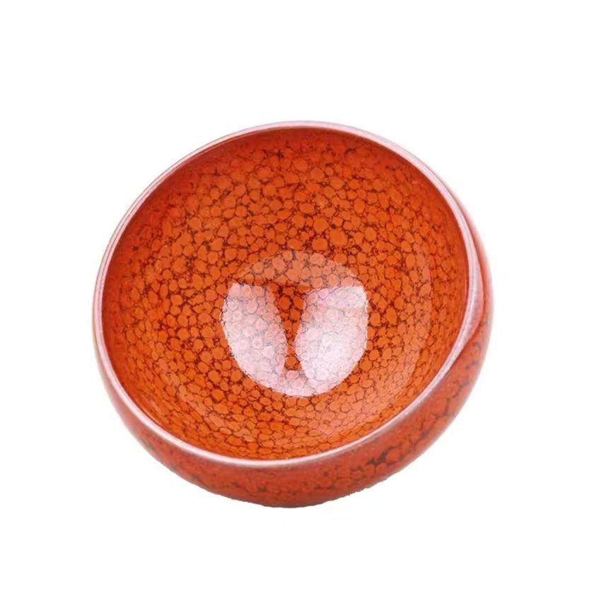 Jianzhan Tea Cup Chinese Ceramic Mug Handmade Unique Multi-use Porcelain Tea Bowl Red Luck Partridge Spot Exquisite Kung Fu Teaware Tenmoku