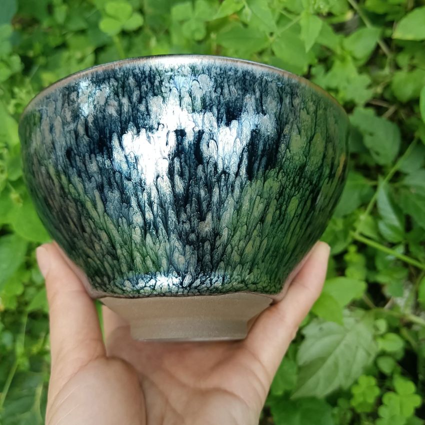 Matcha Tea Bowl, Tenmoku Bloom Glaze 11.8oz, Kiln Change Jian Ware Chinese Jian Zhan, Matcha Tea Cup Ceremony, Authentic Porcelain
