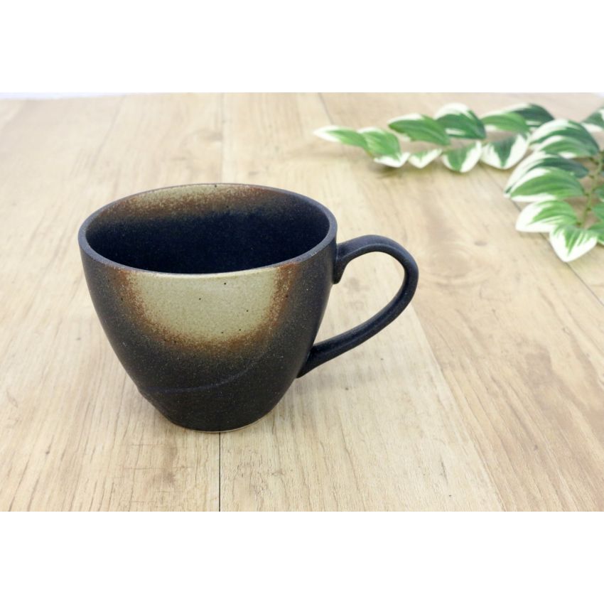 Mino Ware MZ-0381 Japanese Style Cafe Series, Ishime, Mug, Iga Bizen Buki