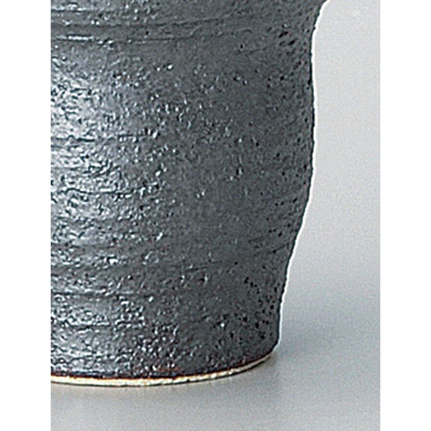 Sohine 344-25-403 Pottery Free Cup Nanban Wave Shochu Cup, Black, Approx. 9.5 fl oz (270 ml)