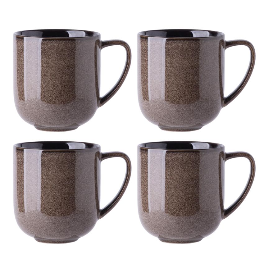 12OZ Ceramic Coffee Mugs Set of 4, Large Porcelain Coffee Cups With Large Handle For Latte,Cappuccino,Milk,Cocoa,|Dishwasher&Microwave Safe Mug Sets,Ideal for Man,Woman,Dad, Mom-Coffee