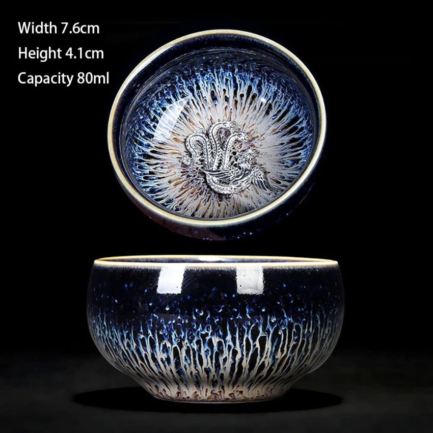 JianZhan Tenmoku Ceramic Handmade TeaCup Porcelain Teacup Kungfu Tea Cup Tenmoku Teacup Master Teacup Ceremonial Matcha Tea Mug Shape.3