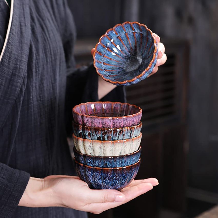 JianZhan Tenmoku Ceramic Handmade TeaCup Porcelain Teacup Kungfu Tea Cup Tenmoku Teacup Master Teacup Ceremonial Matcha Tea Mug Shape.12