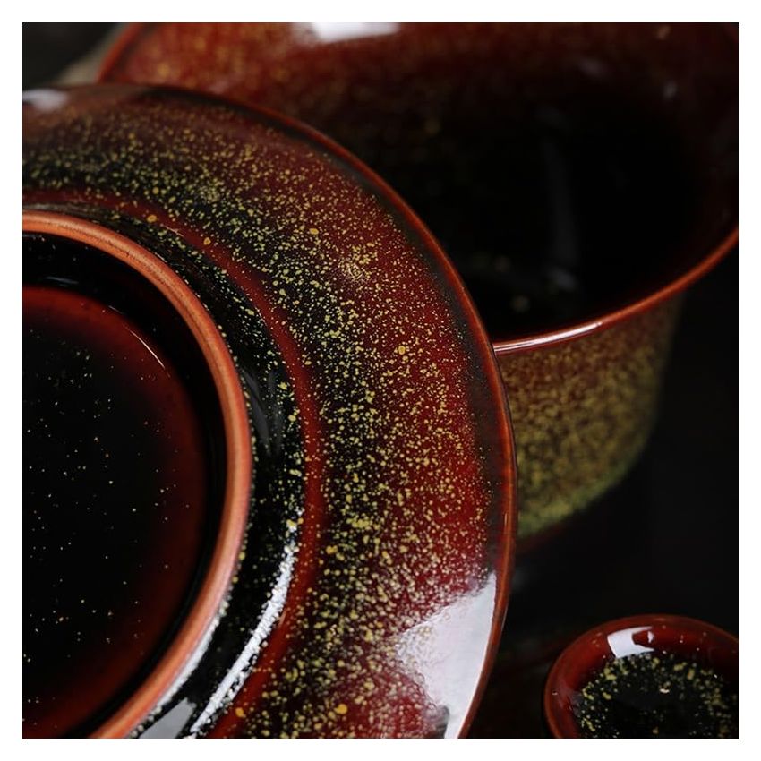 Azure Ru Kiln Gaiwan Porcelain Bowl Tea Bowl Tea Tureen Tea Brewing Cover Bowl Chinese Tea Set Gift