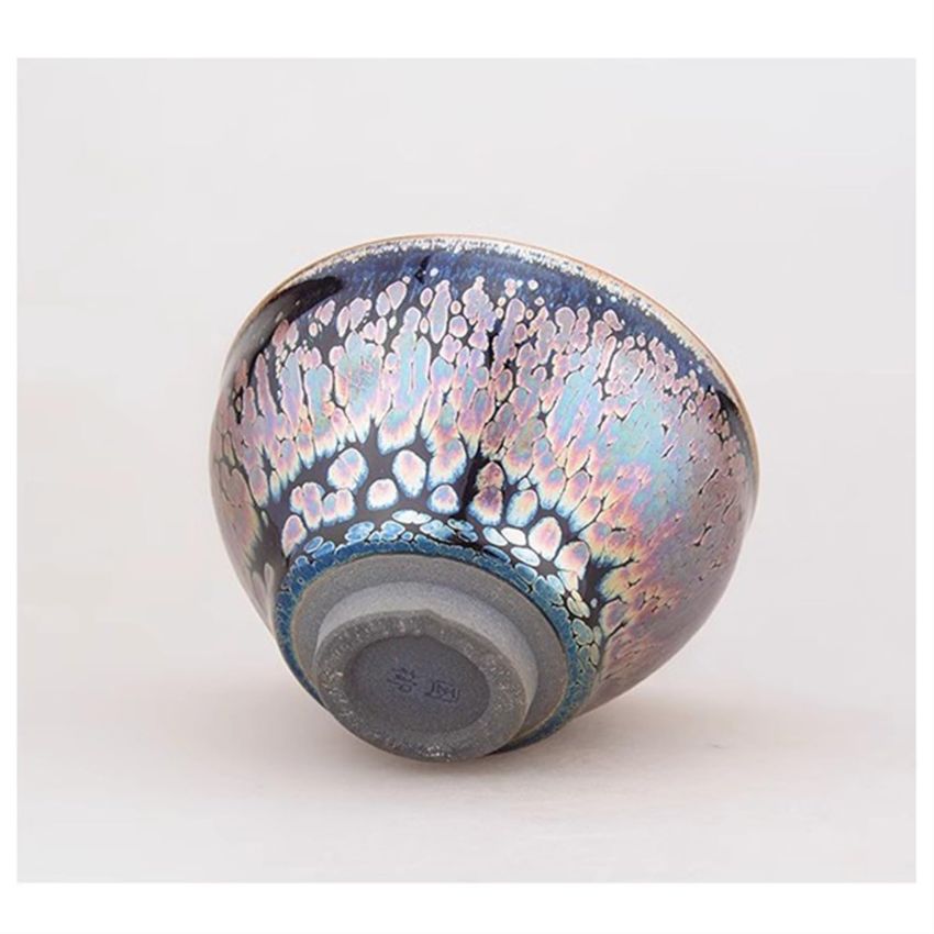 Handmade Teaware, Jianzhan Tenmoku Ancient Kiln Fired Ceramic Mug Chinese Kungfu Tea Cup Unique Porcelain Ancient Style Tea Bowl