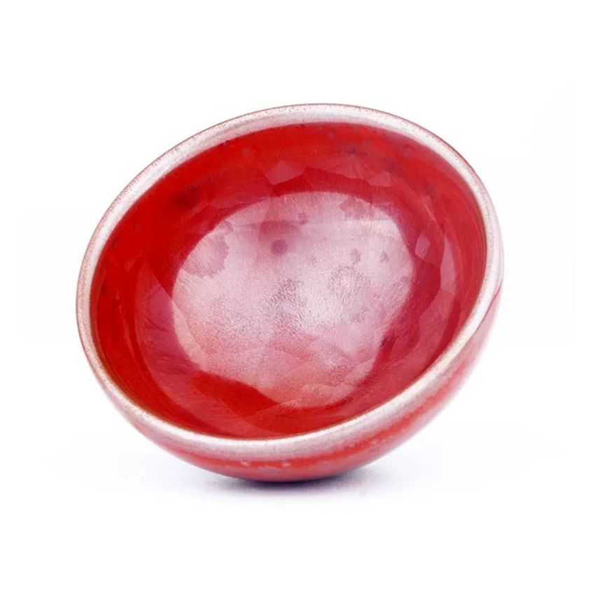 Jianzhan Tea Cup Beautiful Exquisite Kung Fu Teaware Tenmoku Chinese Ceramic Mug Handmade Unique Multi-use Porcelain Tea Bowl(D9.5/H5cm)