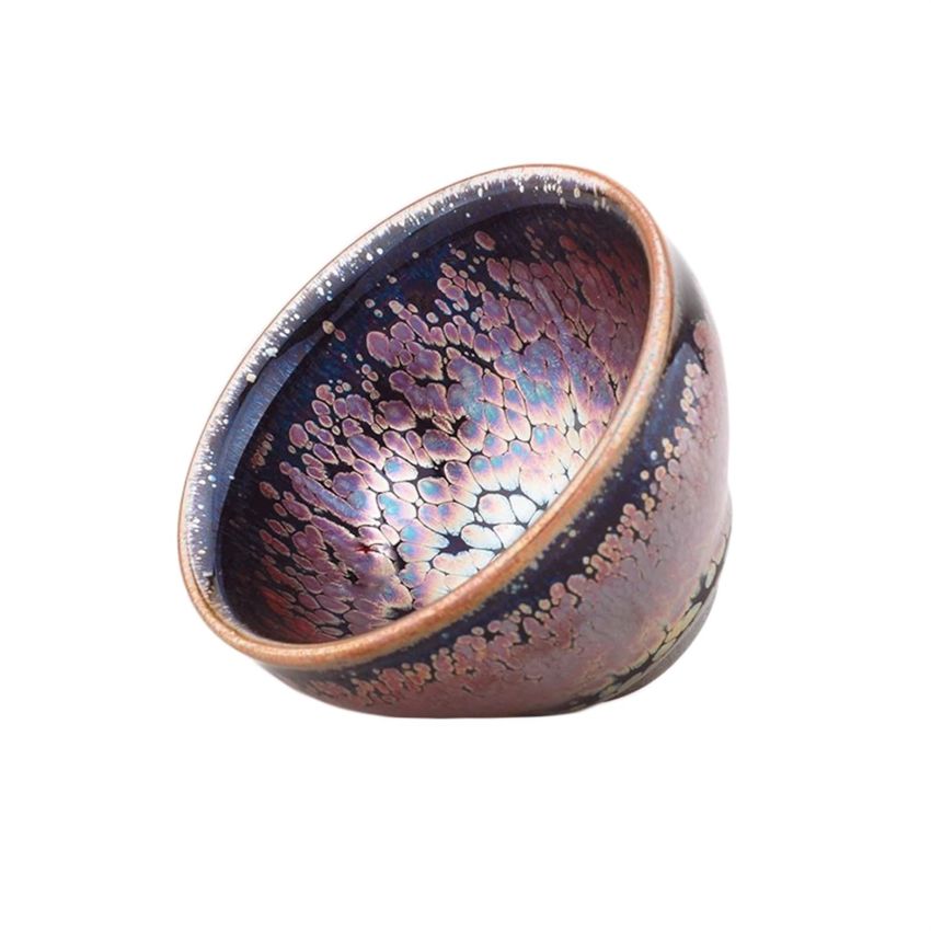 Handmade Teaware, Jianzhan Tenmoku Ancient Kiln Fired Ceramic Mug Chinese Kungfu Tea Cup Unique Porcelain Ancient Style Tea Bowl