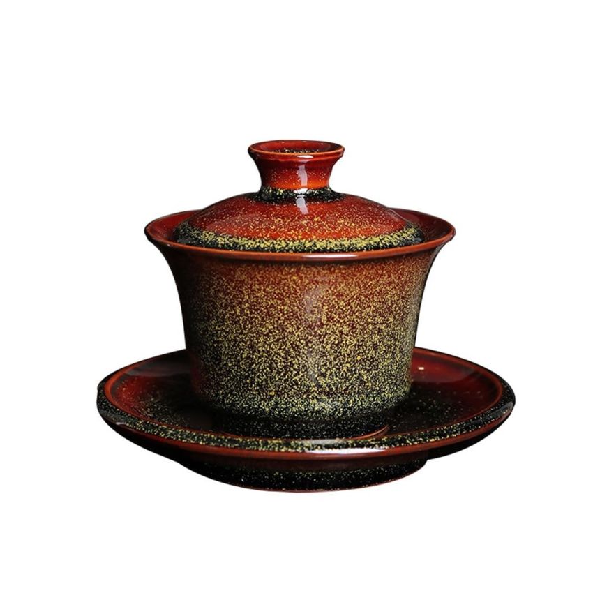 Azure Ru Kiln Gaiwan Porcelain Bowl Tea Bowl Tea Tureen Tea Brewing Cover Bowl Chinese Tea Set Gift