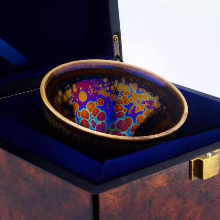 Jianzhan Tenmoku Unique Teacup Chinese Kungfu Tea Cup Porcelain Master Tea Bowl Handmade Teaware Natural Kiln Fired Ceramic Mug