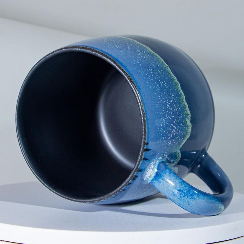 Large Ceramic Coffee Mugs, 20 Oz Oversized Pottery Coffee Mugs Handmade,Big Stoneware Tea Cups for Office and Home(Grey)