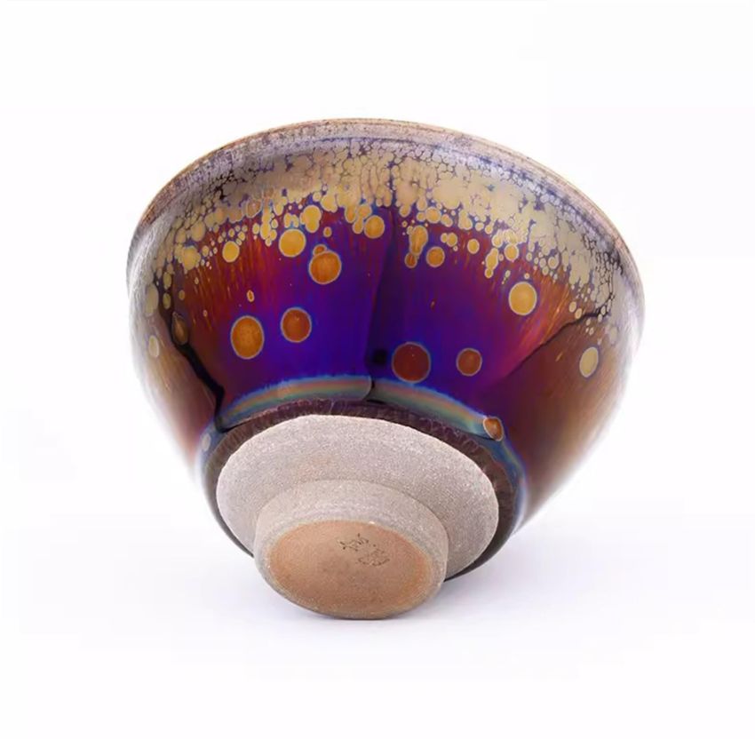 Jianzhan Tenmoku Unique Teacup Chinese Kungfu Tea Cup Porcelain Master Tea Bowl Handmade Teaware Natural Kiln Fired Ceramic Mug