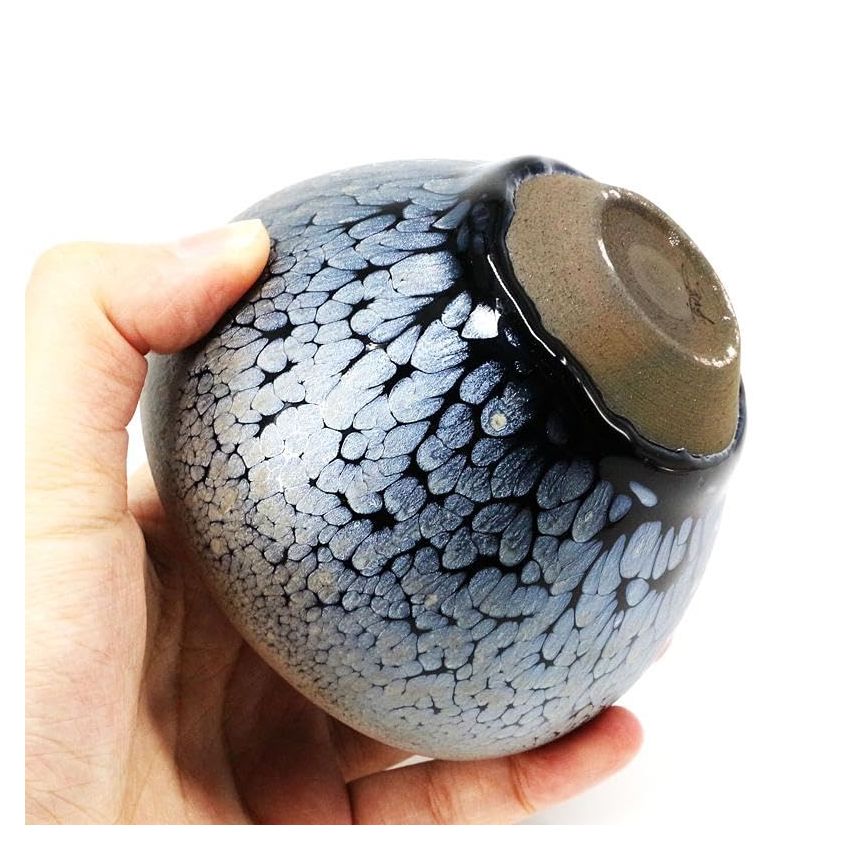 Handmade Jianzhan Tenmokus Tea Cups You Di Style, 5.07oz/150ml Chinese Jian Ware/Jian Zhan Tea Bowl, Porcelain Teacup Junyao Bowl