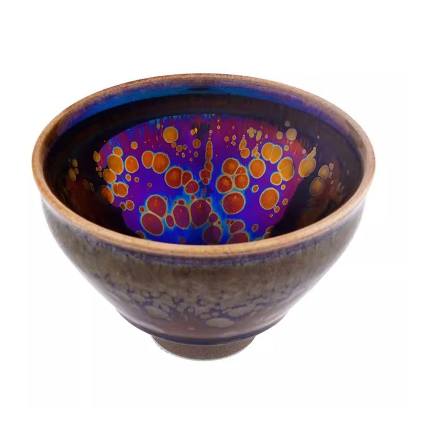 Jianzhan Tenmoku Unique Teacup Chinese Kungfu Tea Cup Porcelain Master Tea Bowl Handmade Teaware Natural Kiln Fired Ceramic Mug