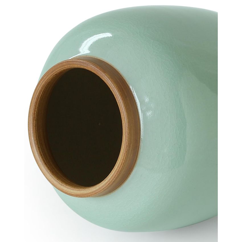 Rustic Ceramic Table Vase, Celadon Ceramic Vases for Decor, Farmhouse Green Vases for Home Decor, Pottery Vase Large Terracotta Vase, Extra Large Vases for Decor Living Room,Bedroom