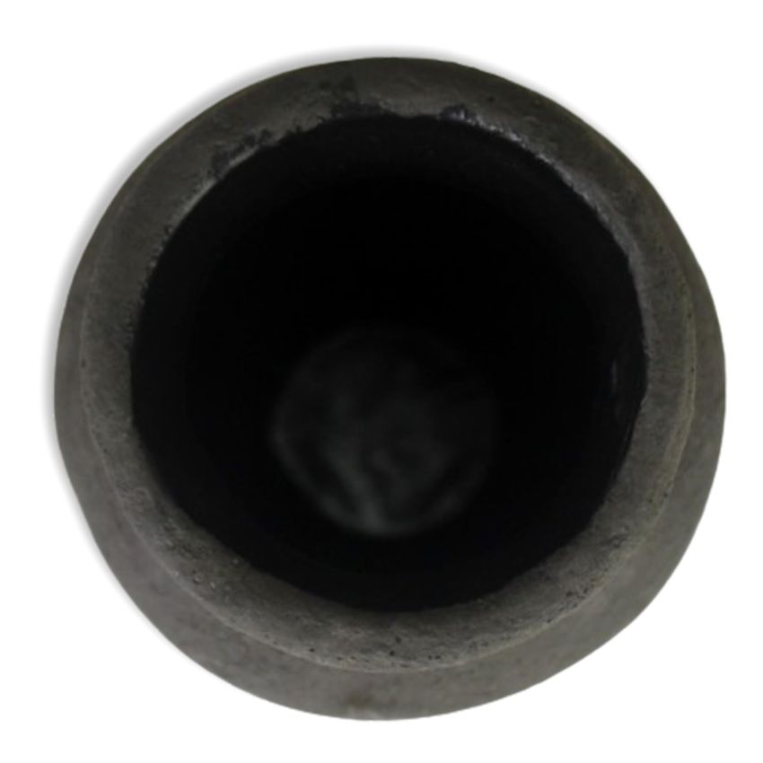 roro 7-Inch Handmade Textured Black Ceramic Prunus Vase - Artisan Handcrafted for Home & Office Decor, Ideal Housewarming Gift, Modern Rustic Farmhouse Minimalist