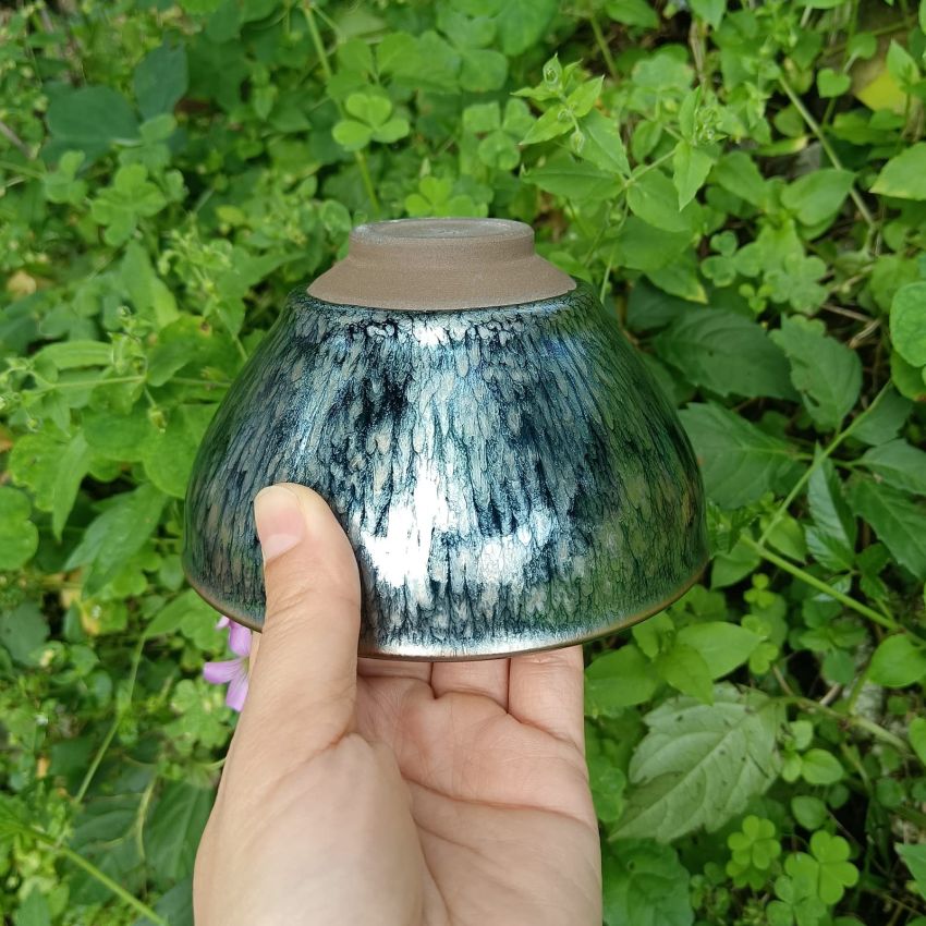 Matcha Tea Bowl, Tenmoku Bloom Glaze 11.8oz, Kiln Change Jian Ware Chinese Jian Zhan, Matcha Tea Cup Ceremony, Authentic Porcelain