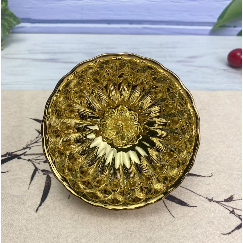 Tenmokus tea cup Master Teacup 5 oz Ceramic Handmade TeaCup inlay Peacock Teacup，3D Peacock Chinese Kungfu Tea Cup