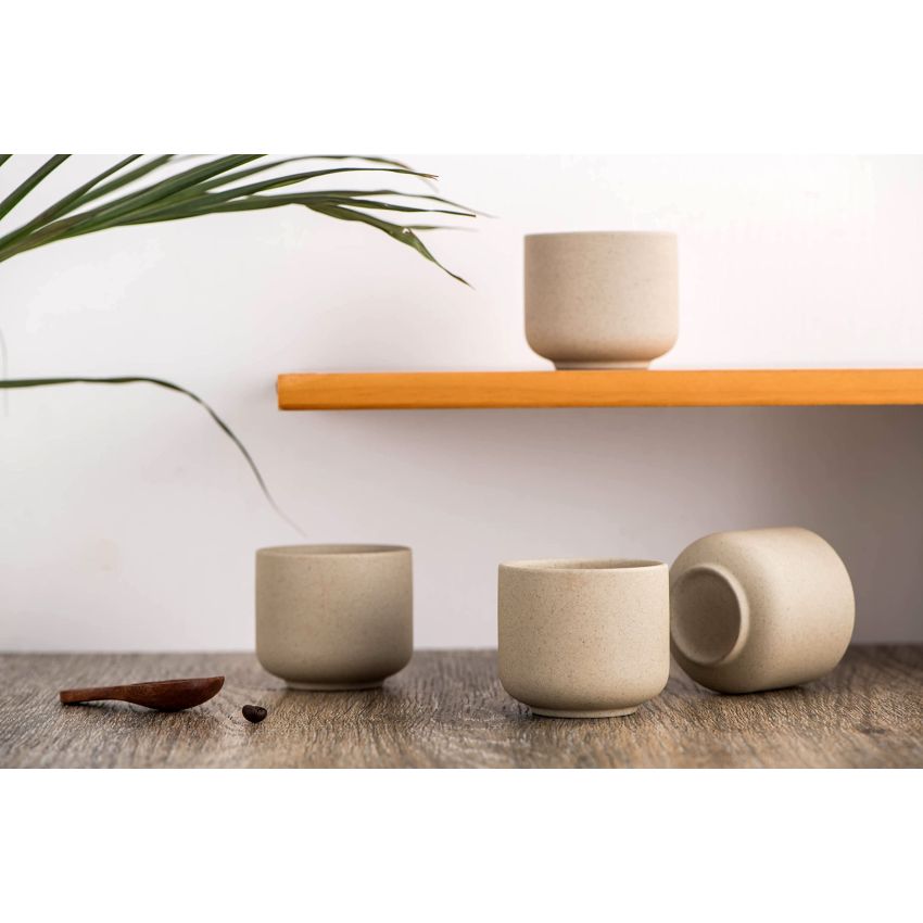 Ceramic teacups set of 4,No Handle Chinese KungFu Tea cups,3.5oz Teacups Japanese Teacup Set,Ceramic Tea Cup,4Pcs