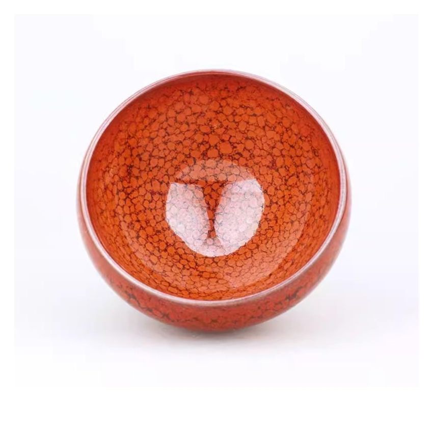 Jianzhan Tea Cup Chinese Ceramic Mug Handmade Unique Multi-use Porcelain Tea Bowl Red Luck Partridge Spot Exquisite Kung Fu Teaware Tenmoku