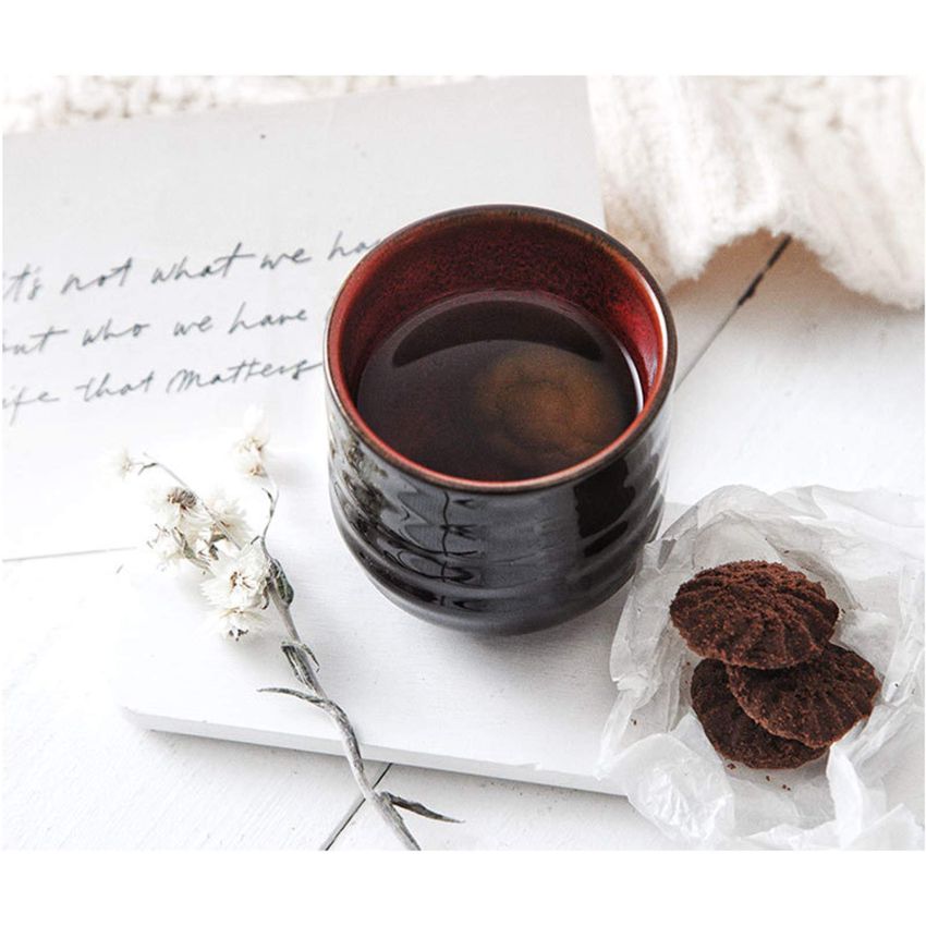 Japanese style ceramic tea set, tea cup, coffee cup, yerba mate set, Ceramic mate cup set of 4 (4 colors)