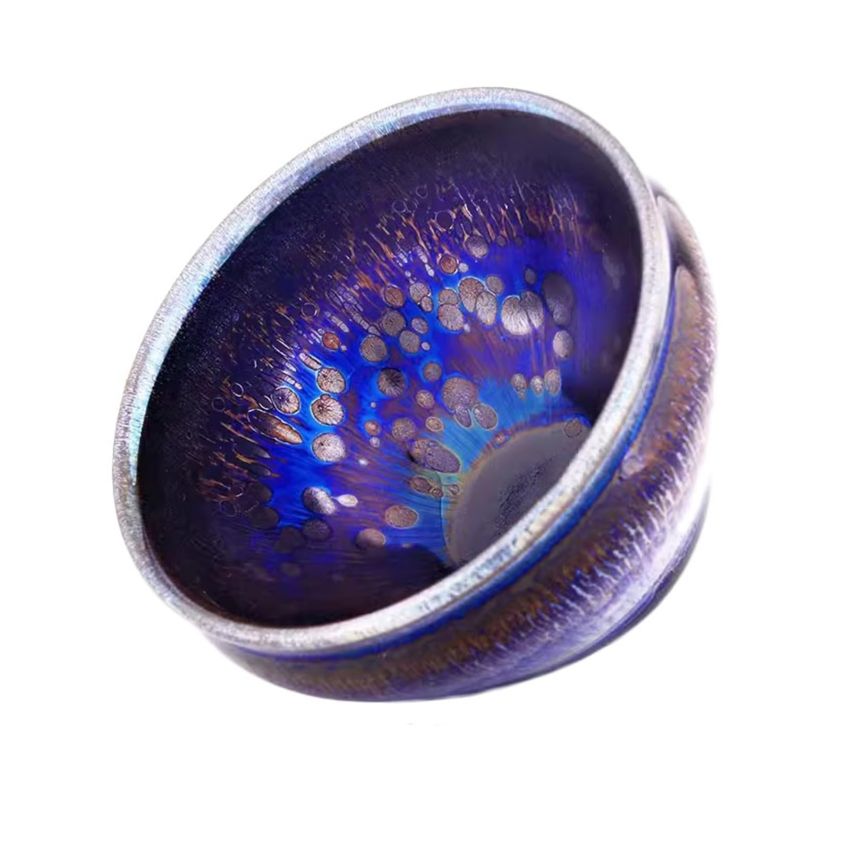 Chinese Tea Cup Ceramic Jianzhan Teaware Handmade Unique Multi-use Porcelain Tea Bowl Color Focus Luxurious Kung Fu Tenmoku