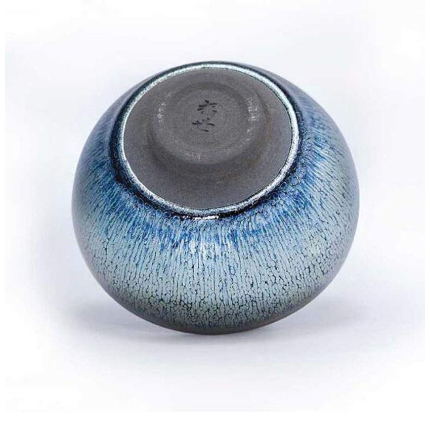 One Featured JianZhan Raw Ore Tenmoku Colorful Wide Mouth Tea Cups Handmade Ceramic kung fu Tea Cup - NO.47