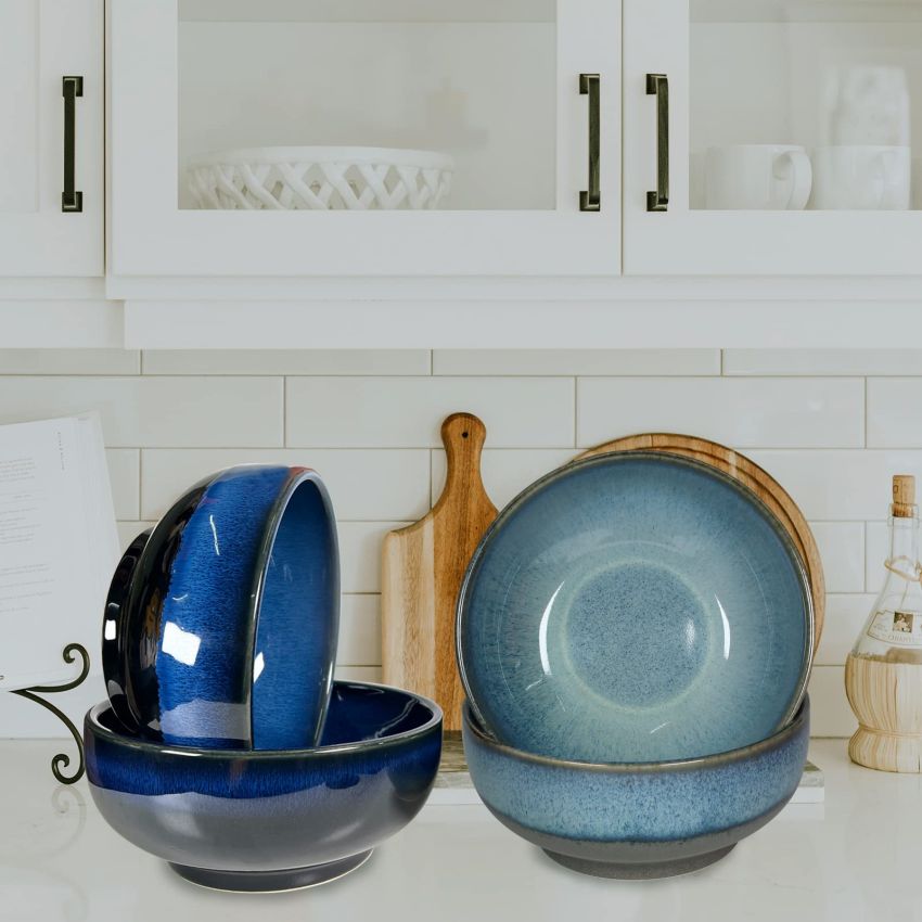 Handmade Large Ceramic Bowl 60oz Ceramic Bowl for Kitchen Ceramic Serving Bowl Glazed Ceramic Popcorn Bowl 8