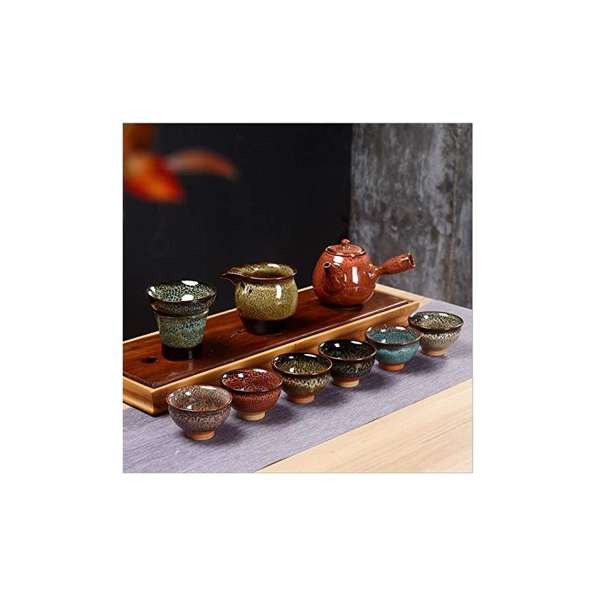 Chinese Ceramic Kung Fu Tea Set of 6, Japanese Tea Cup, Sake Cup, Ceramic Tea Cup, Ceramic Tea Set (6 colors)