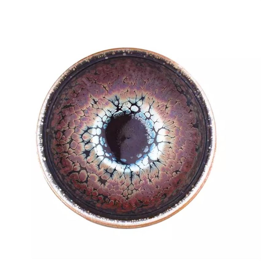 Handmade Teaware, Jianzhan Tenmoku Ancient Kiln Fired Ceramic Mug Chinese Kungfu Tea Cup Unique Porcelain Ancient Style Tea Bowl