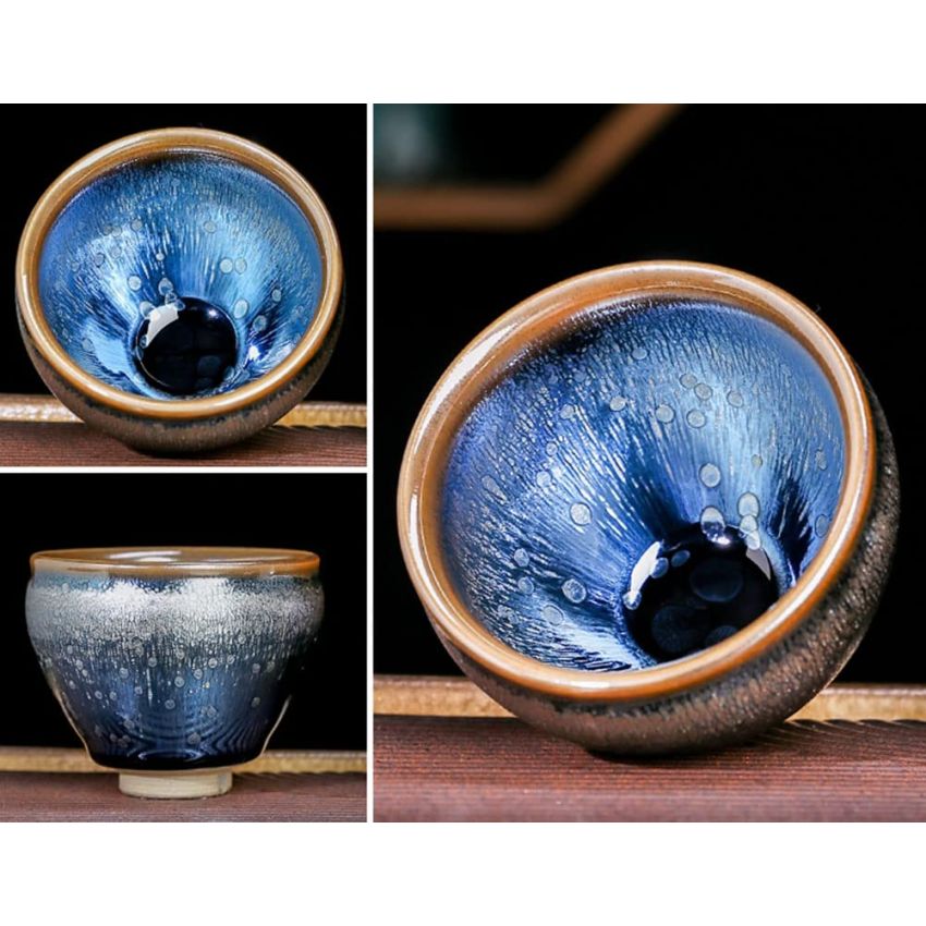 ND JianZhan Tenmoku Ceramic Handmade Teacup Porcelain Teacup Kungfu Tea Cup Tenmoku Teacup Master Teacup Ceremonial Matcha Tea Mug Shape.30