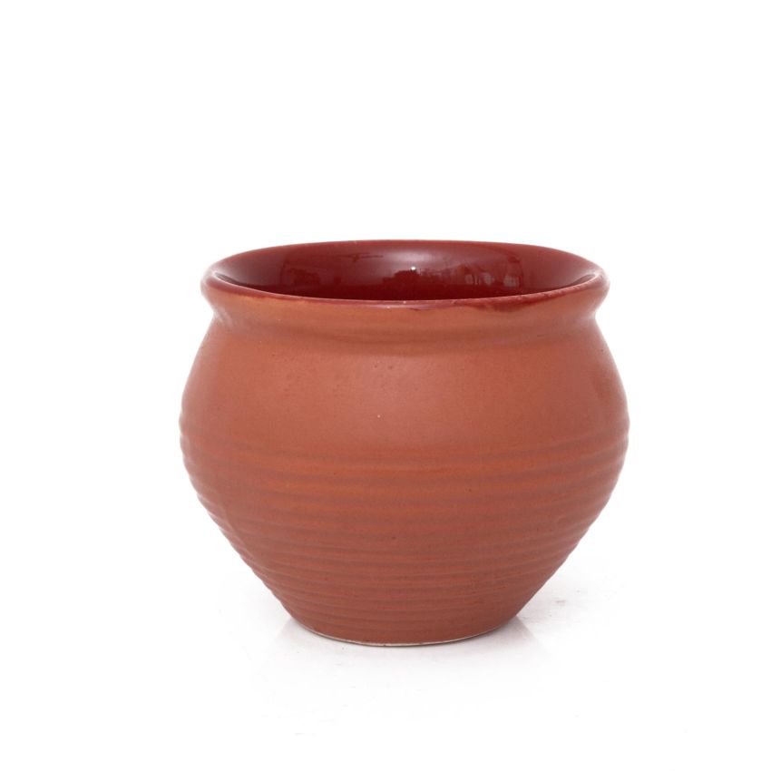 Handmade Traditional Kulhar Kulhad Chai Tea Coffee Mug Cup Cantaritos Set of 4 Glazed Earthenware Glossy Finish Clay Terracotta Artisanal Studio Pottery Mud Brown Food Safe Natural Rustic Eco-Friendly