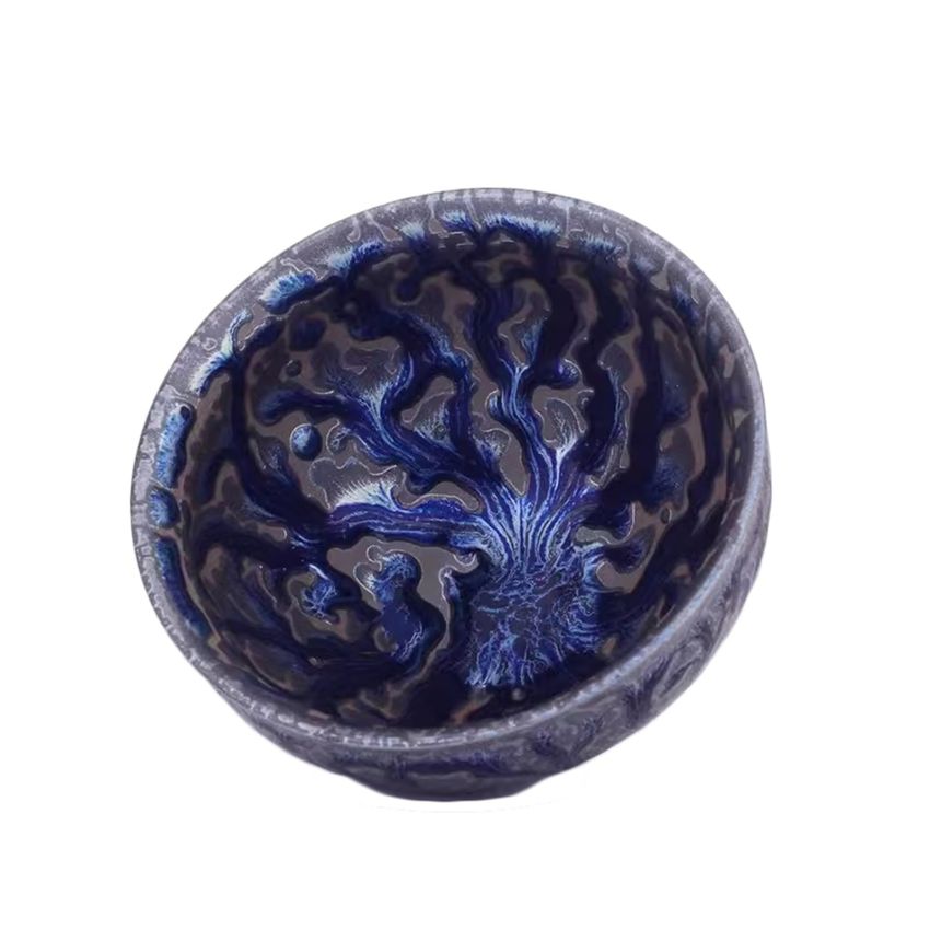 Jianzhan Teaware Tenmoku Ancient Kiln Fired Ceramic Mug Chinese Kungfu Tea Cup Handmade Unique Porcelain Tea Bowl(#2)