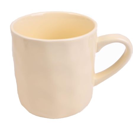 August's Newest Ceramic Coffee Mug with Large Handle for Men and Women,12oz Coffee Mugs for Coffee,Tea,Latte,Cocoa. Easy to Hold&Clean, Dishwasher&Microwave Safe, MilkYellow