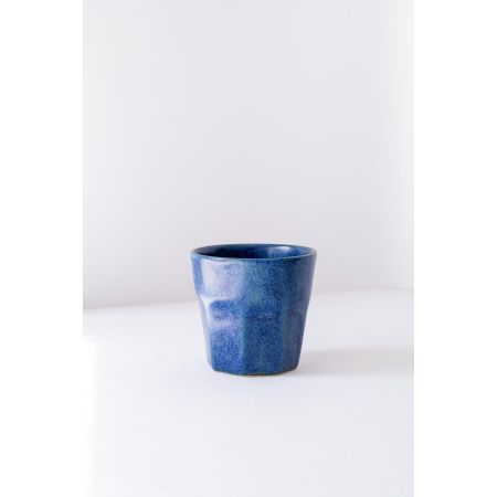 Modern Handmade Square Blue Pottery Mug - Blue Stoneware Coffee/Tea Cup - Minimalist Small Ceramic Mug - Unique Coffee Mug - Personalized Coffee Mug